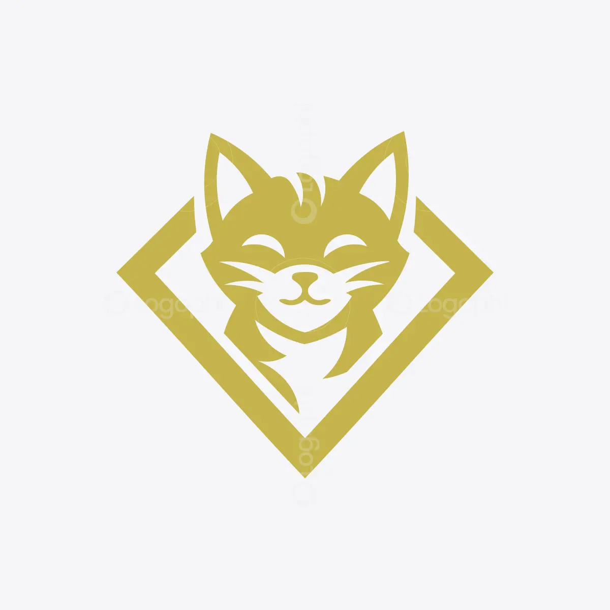 Gold Cat Emblem Logo For sale