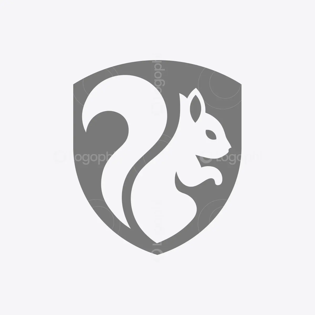 Gray Squirrel Shield Logo for sale