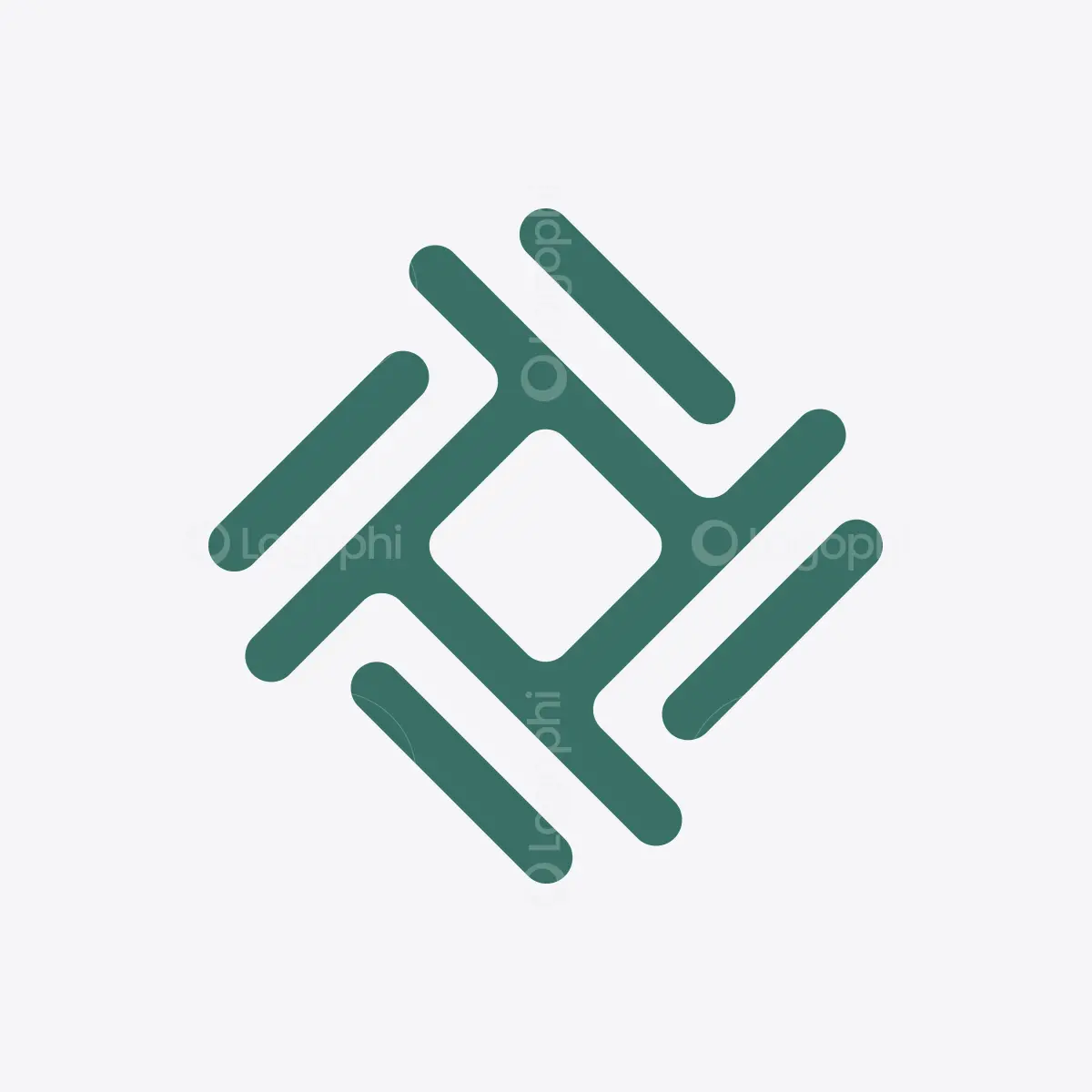 Green Connected Lines Logo for sale