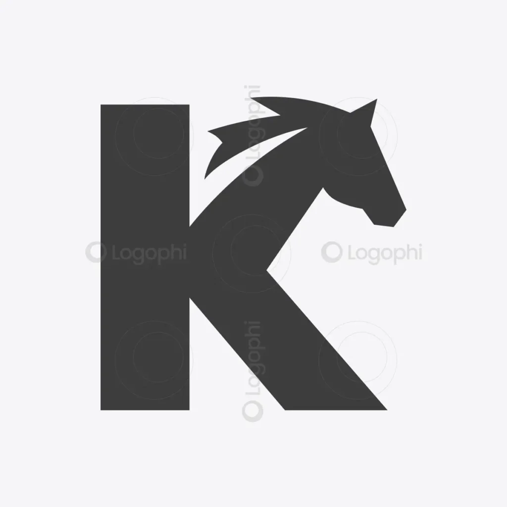 Letter K Horse Head Logo for sale