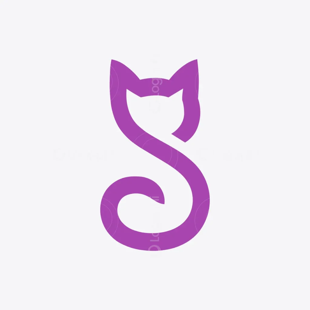 Letter S Cat Logo for sale