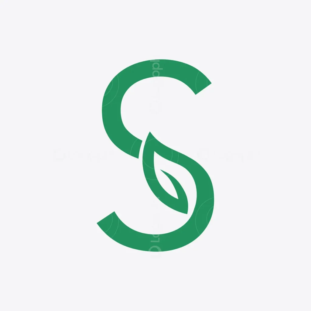 Letter S Leaf Logo For sale