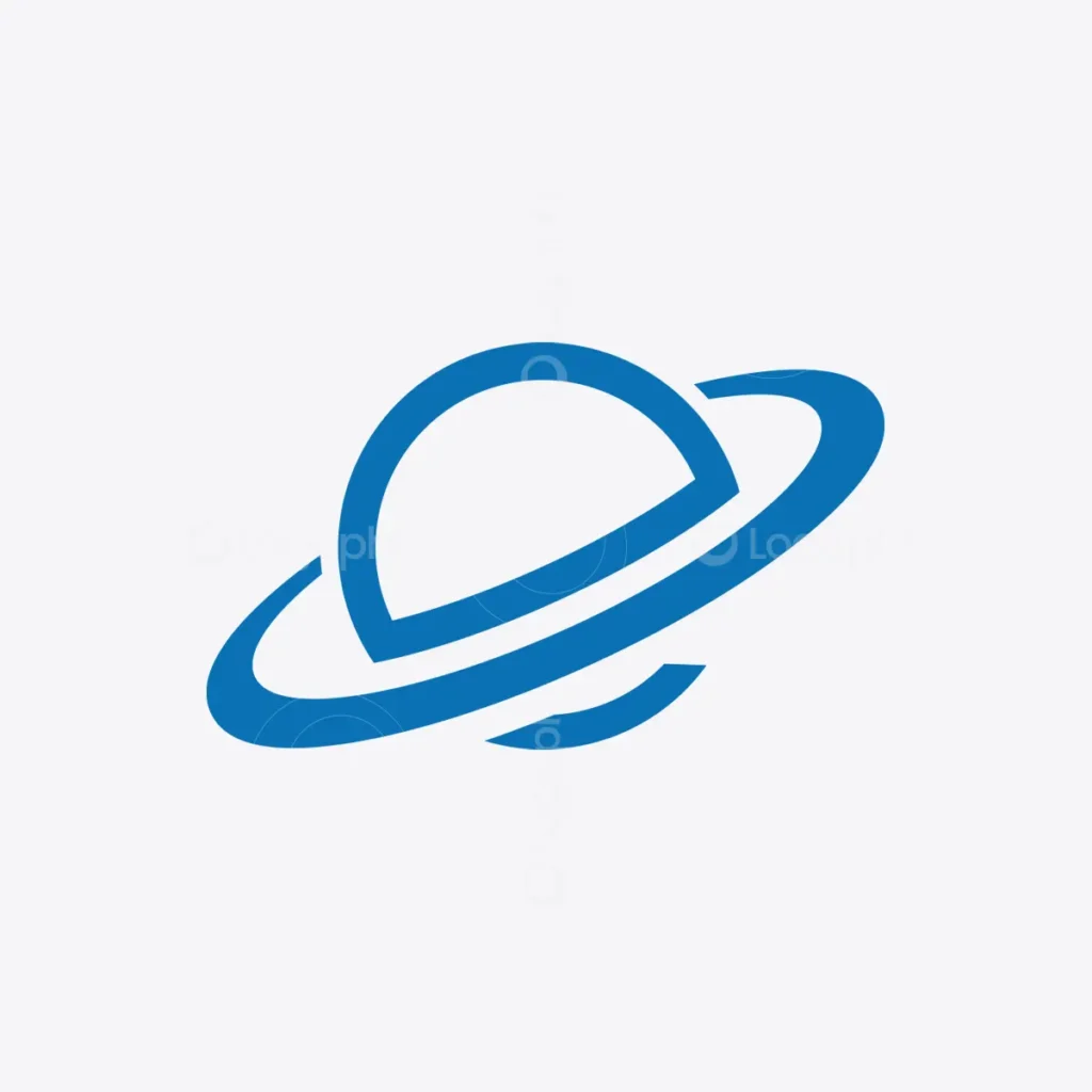 Letter e Saturn logo for sale