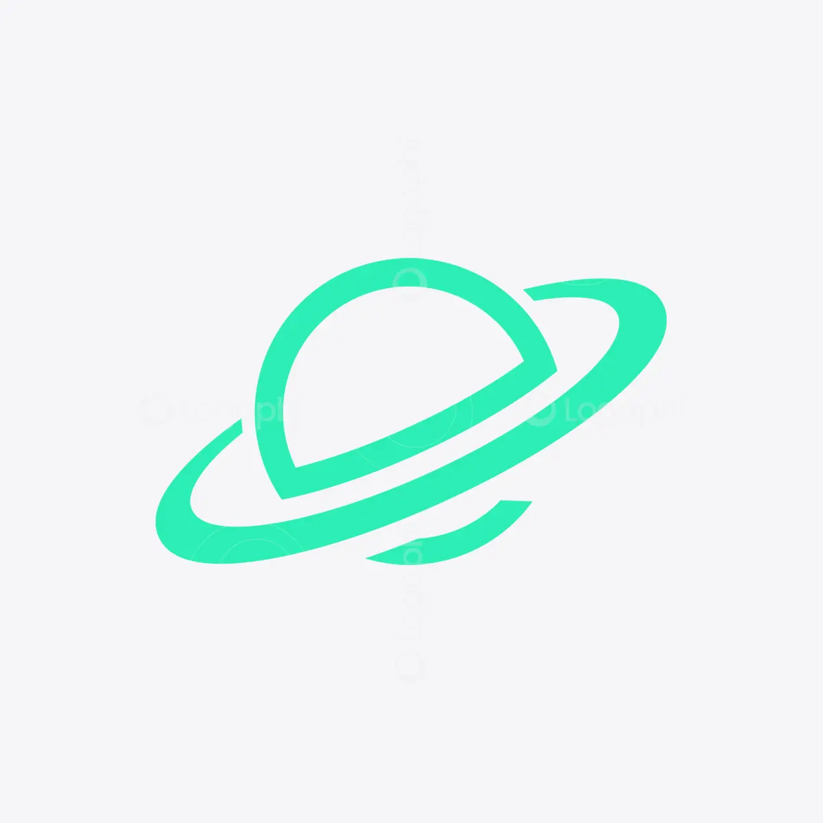 Light Green Letter e Saturn logo for sale