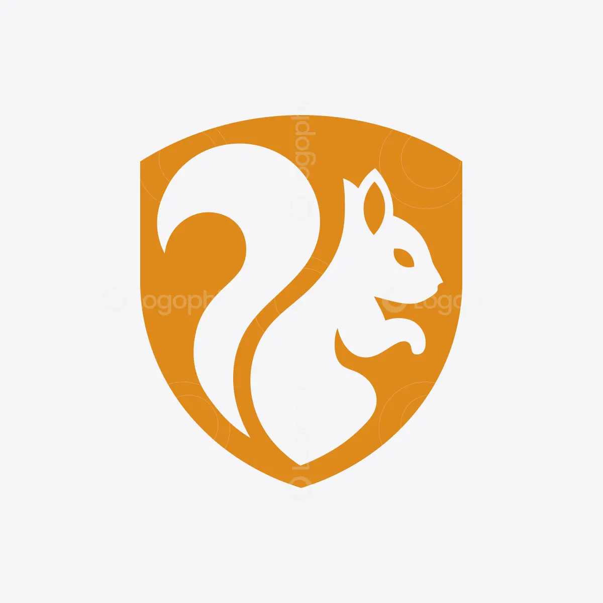 Orange Squirrel Shield Logo for sale
