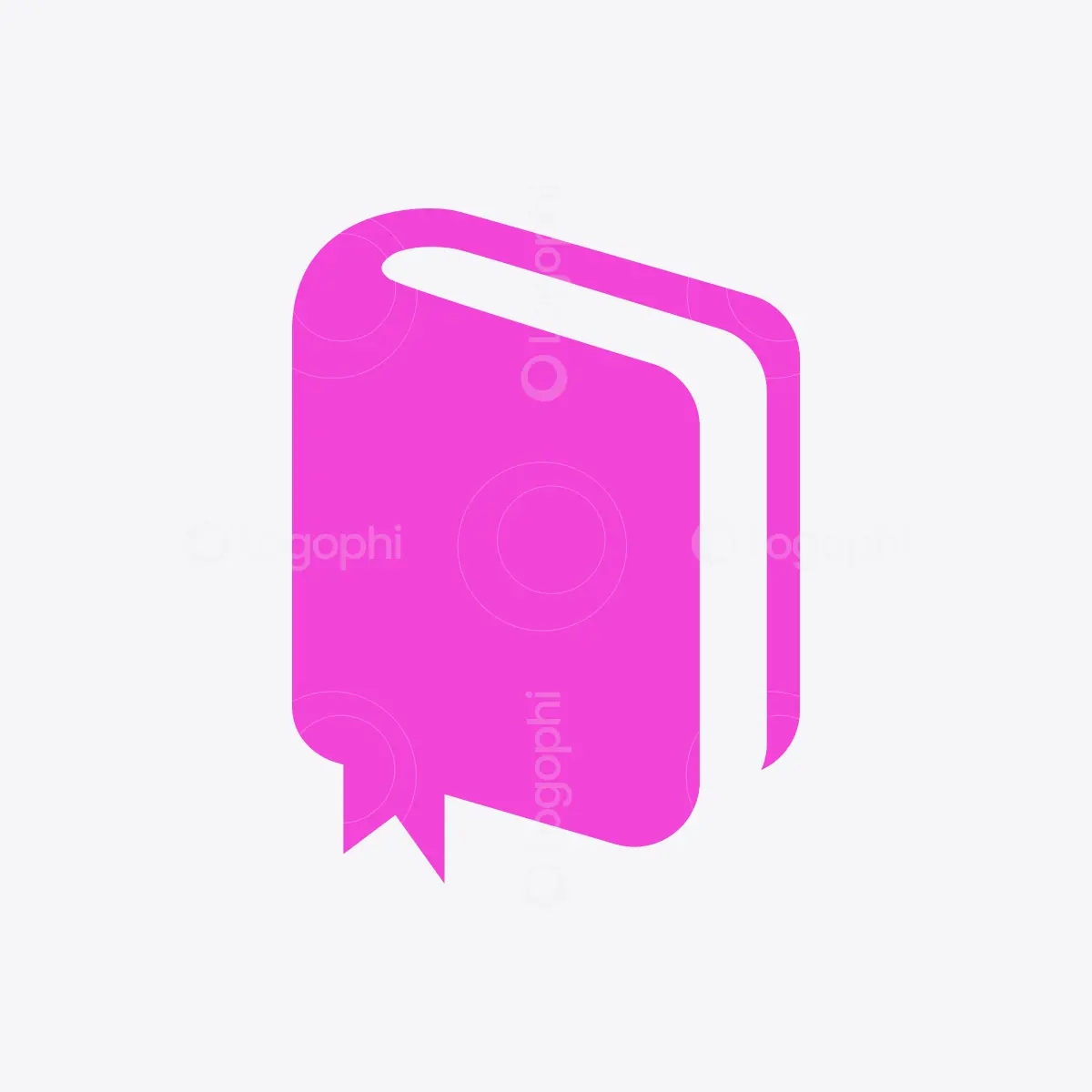 Pink Bookmark Book Logo or sale