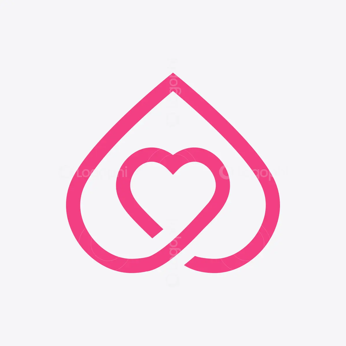 Pink Heart Spade Logo for sale