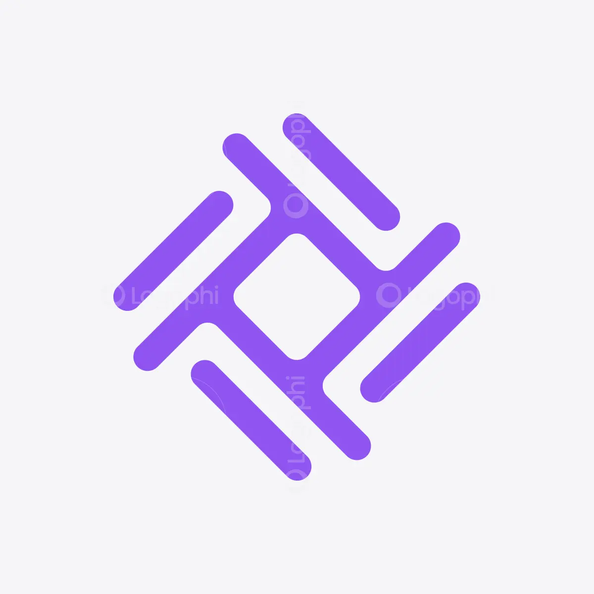 Purple Connected Lines Logo for sale