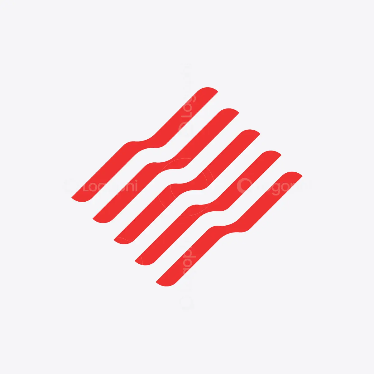 Red Abstract Lines Logo for sale