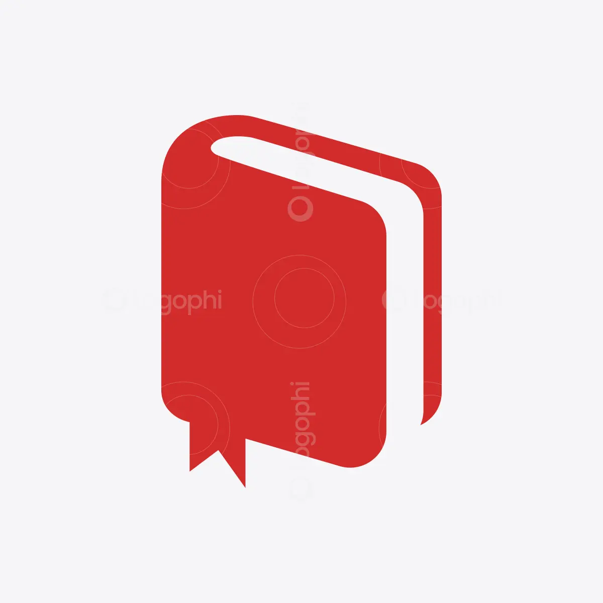 Red Bookmark Book Logo or sale
