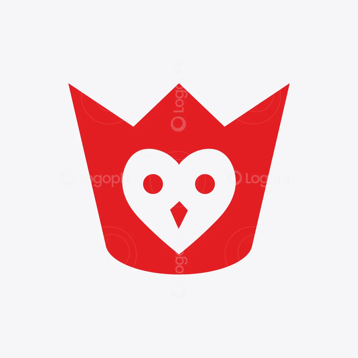 Red Crown Owl Logo for sale