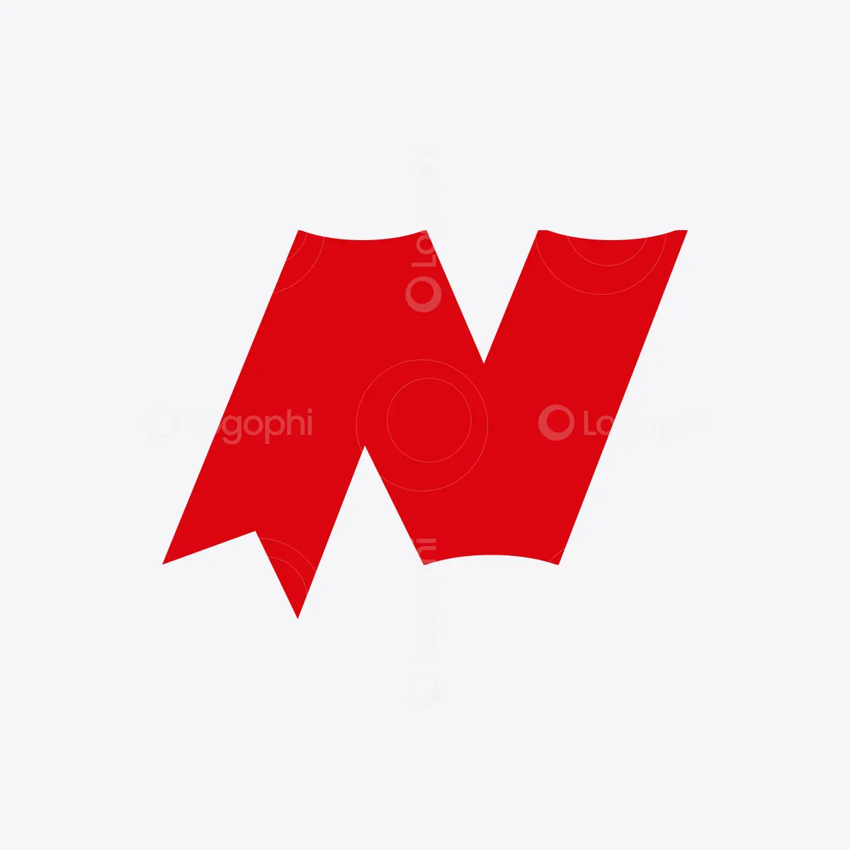 Red Letter N Bookmark Logo for sale
