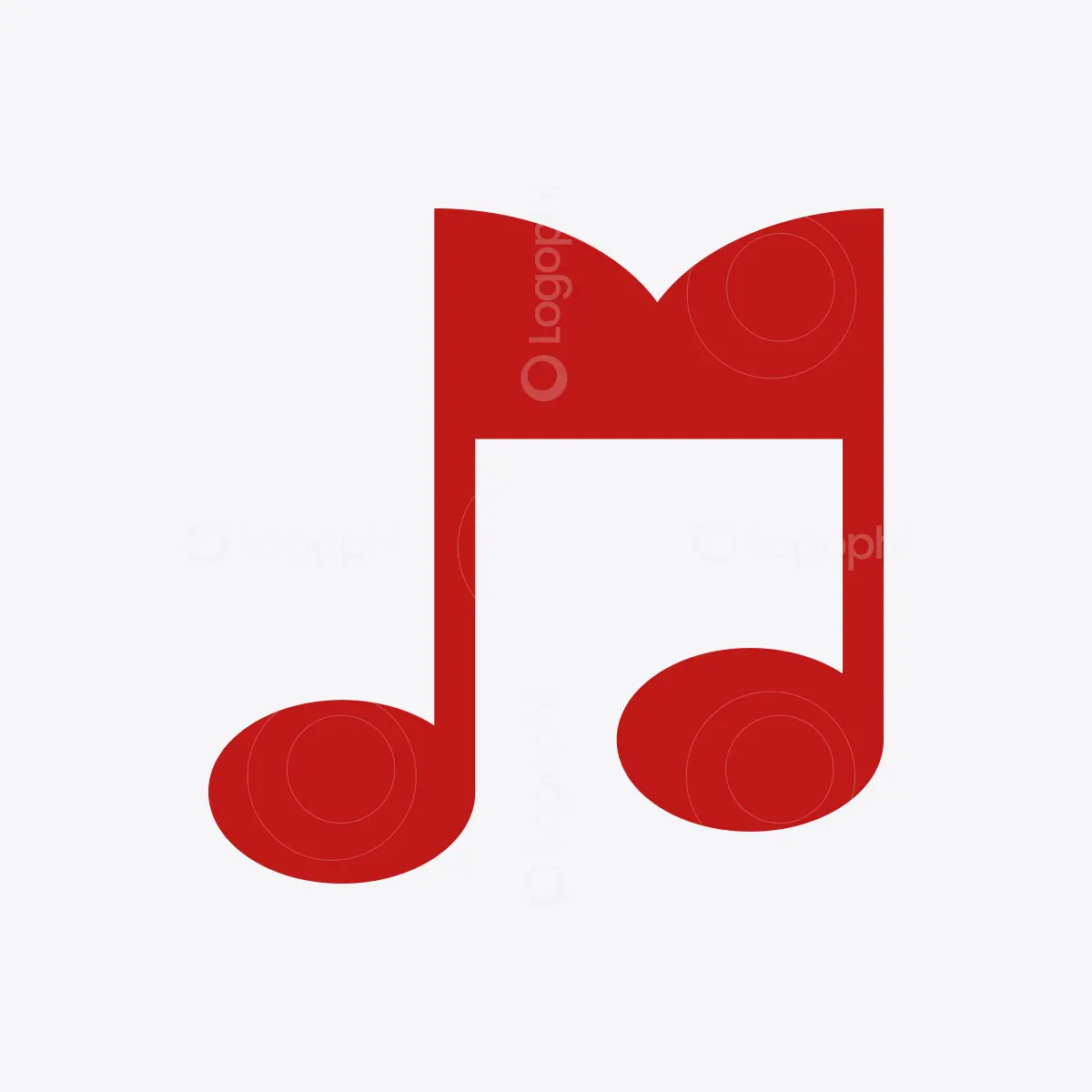 Red Serbian Folk Music Logo for sale