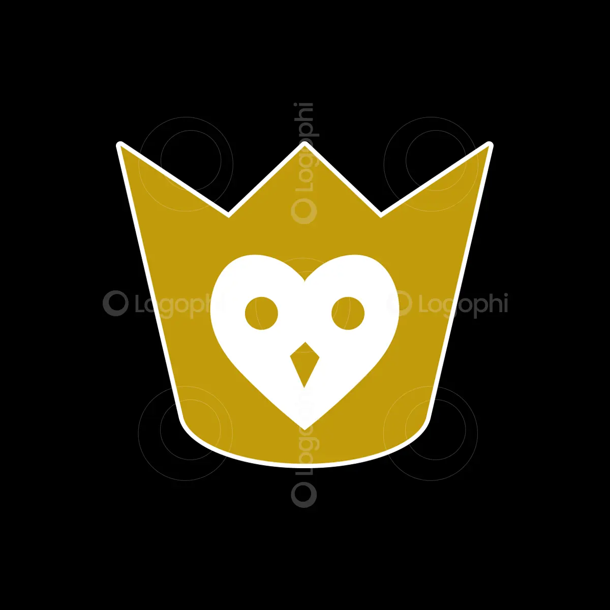 White Crown Owl Logo for sale