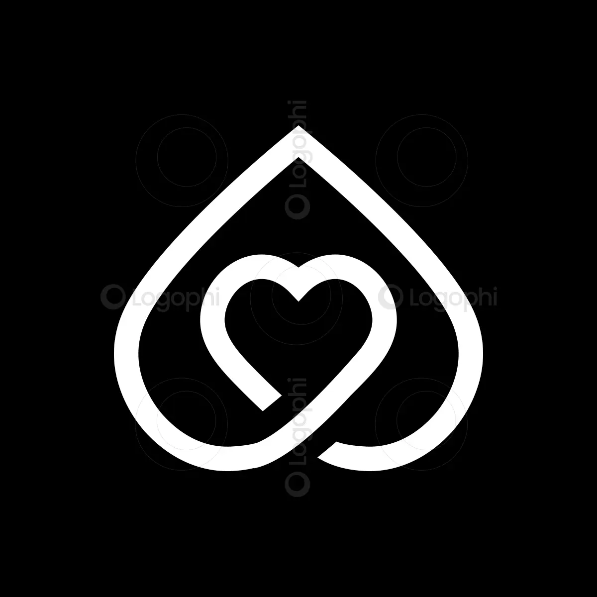 White Heart Spade Logo for sale