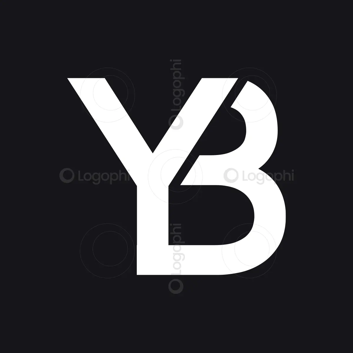 YB Monogram Logo BlackBackground for sale