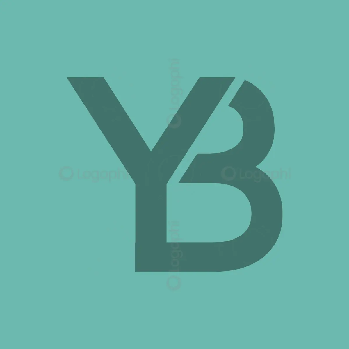 YB Monogram Logo Green Background for sale