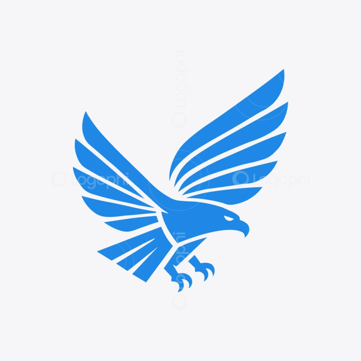 blue flying hawk logo for sale