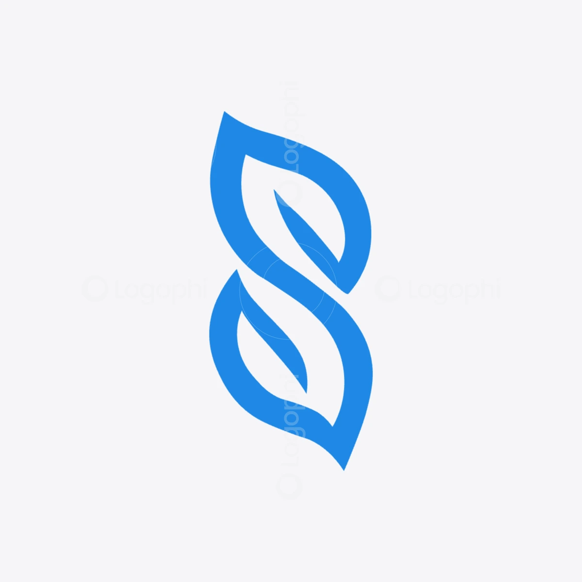 blue s organic leaf logo for sale