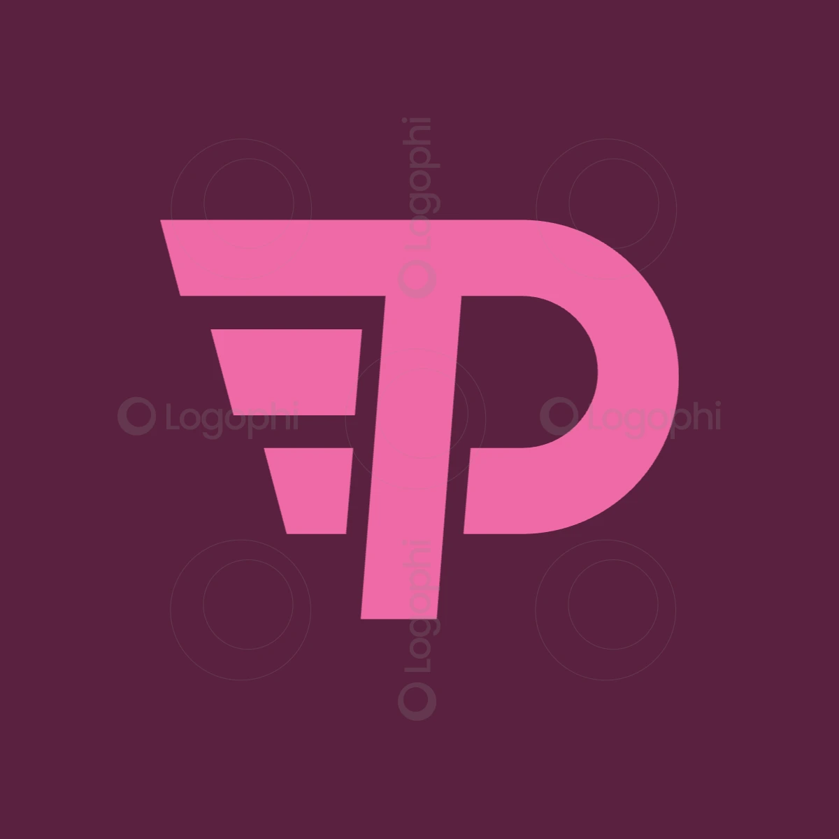 burgundy background pink pt speed logo for sale
