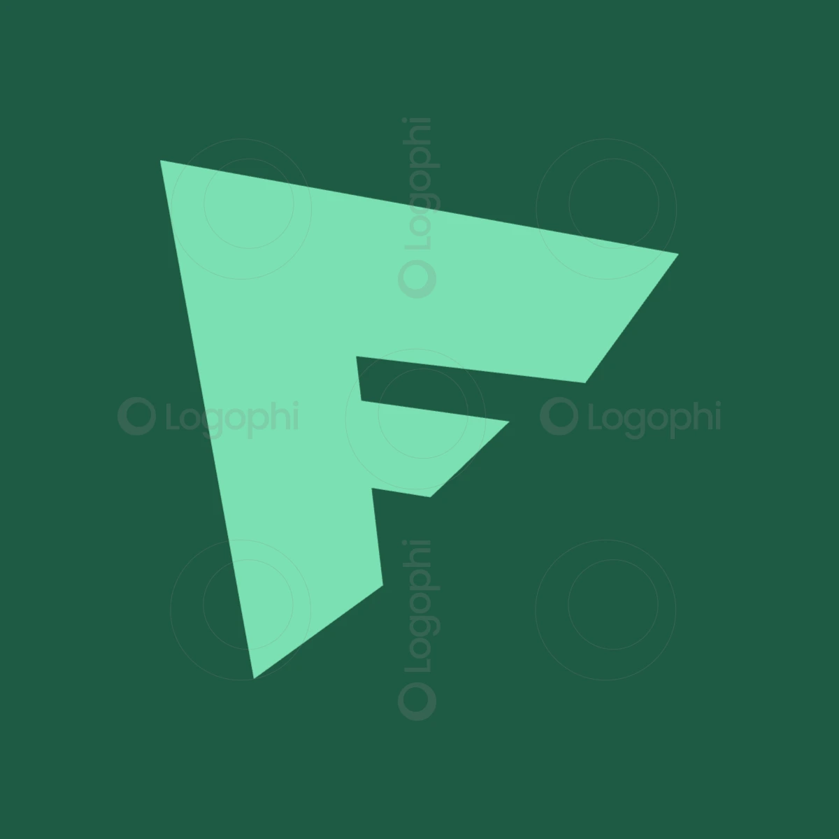 forest background mint f pointer logo for sale