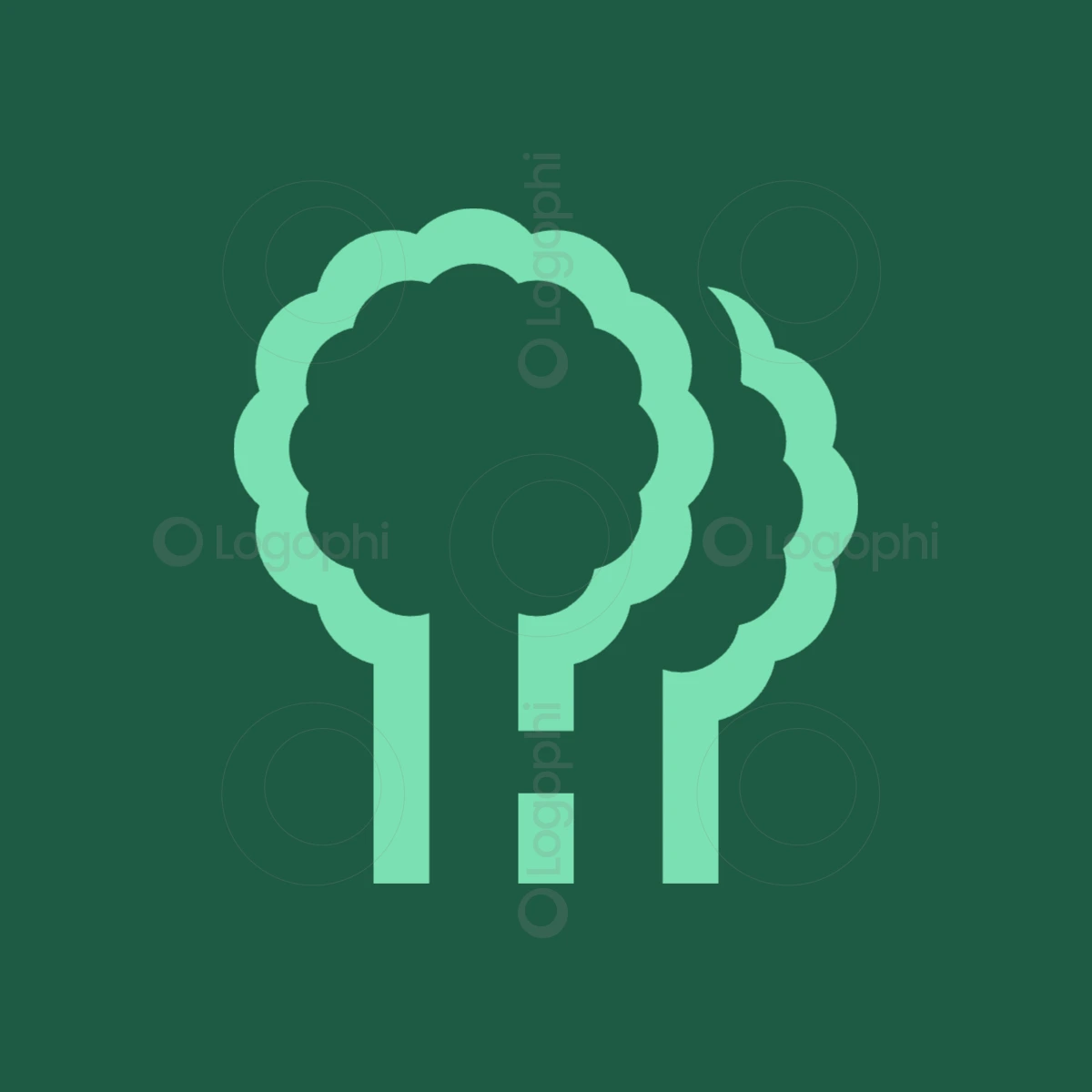 forest background mint forest h logo for sale