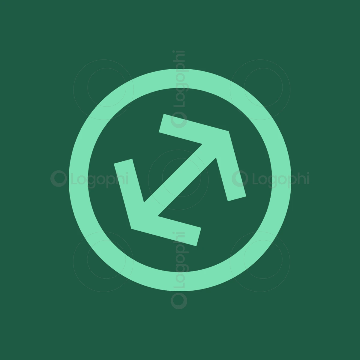 forest background mint h arrows circle logo for sale