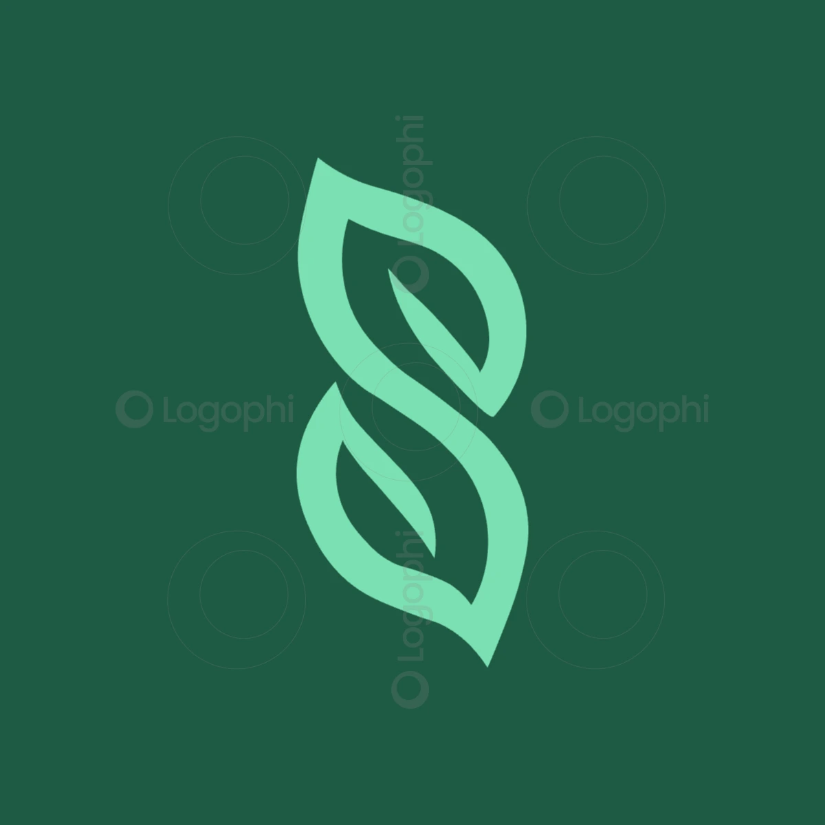 forest background mint s organic leaf logo for sale