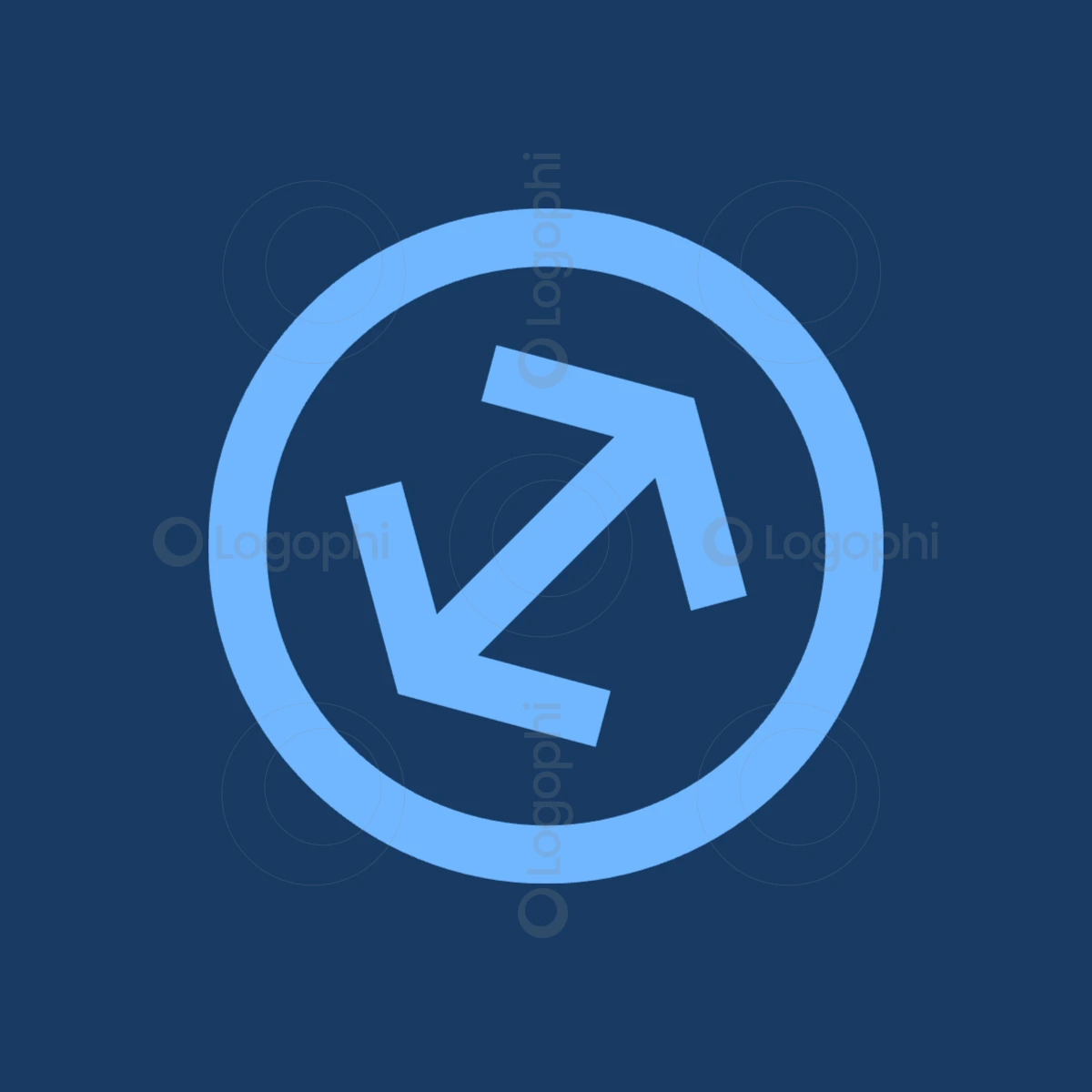 navy background light blue h arrows circle logo for sale