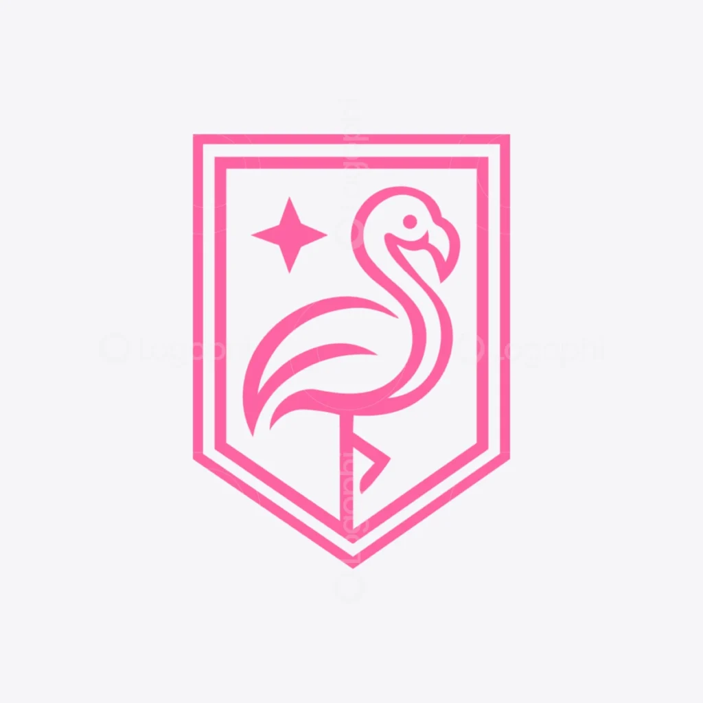 original color flamingo shield logo for sale