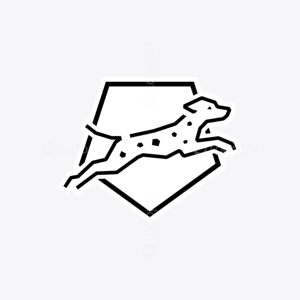 original color geometric dalmatian logo for sale