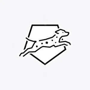 original color geometric dalmatian logo for sale