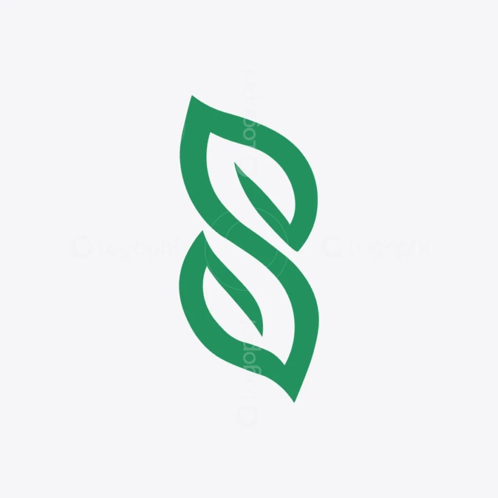 original color s organic leaf logo for sale
