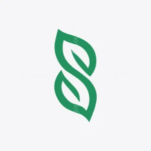 original color s organic leaf logo for sale